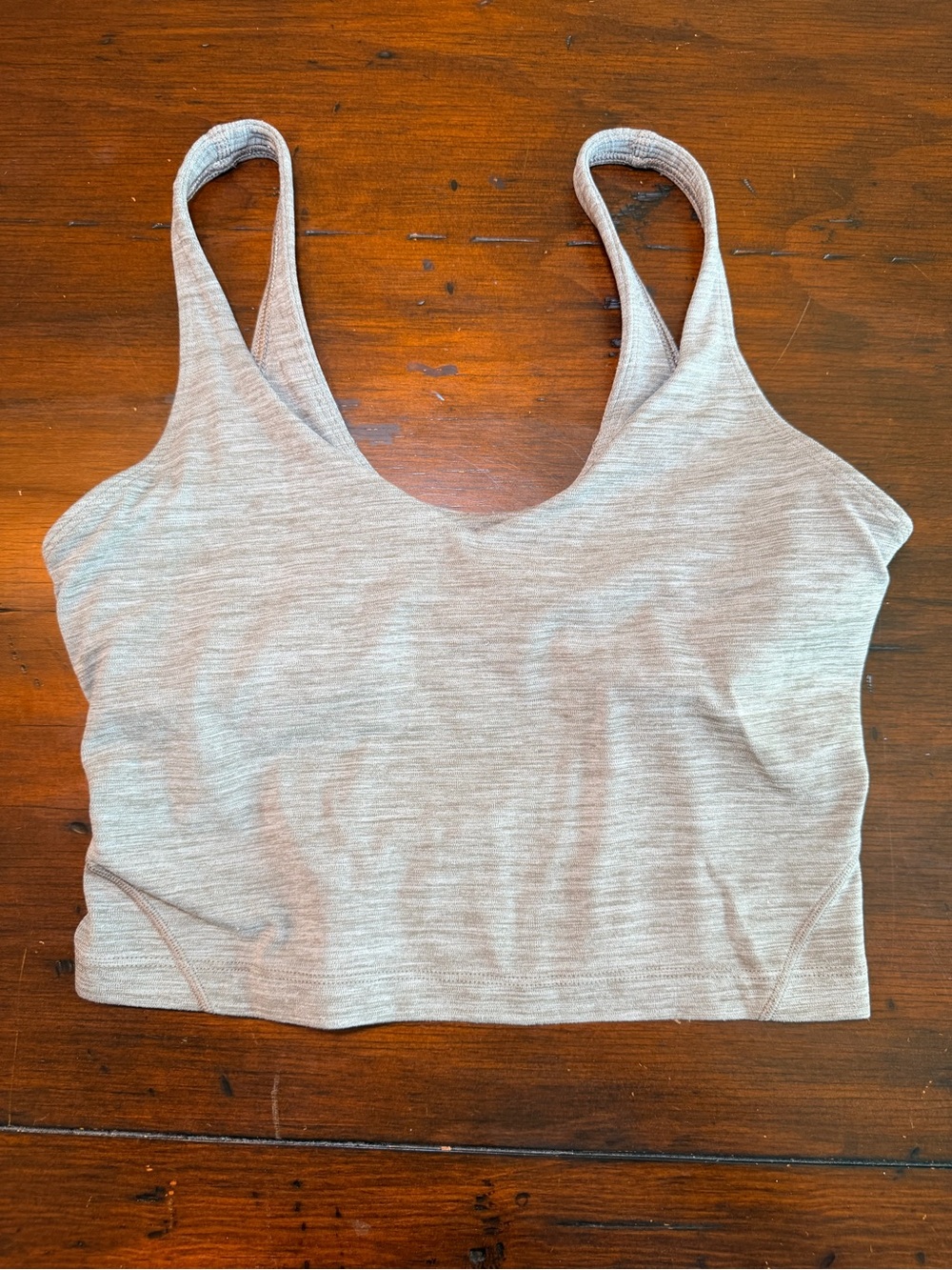 Lululemon Size 6 Heather Gray Longline Sports Bra Tank
